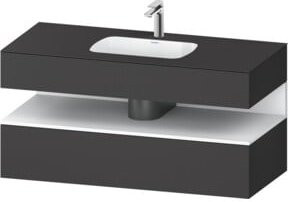 Duravit Qatego Einbauwaschtisch-Möbel-Set in Weiß und Anthrazit, B/T/H: 120 x 55 x 60 cm - Bild 1