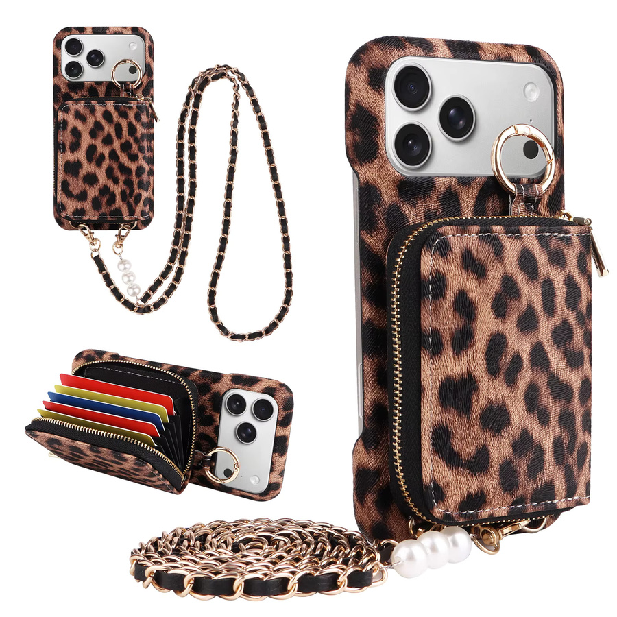 Samsung Handyhülle aus PU-Leder mit Kartenhalter und Ständer im Leopardenmuster für Galaxy S26 S25 S24 S23 S22 S21 S20FE Ultra, Multicolor - Bild 2