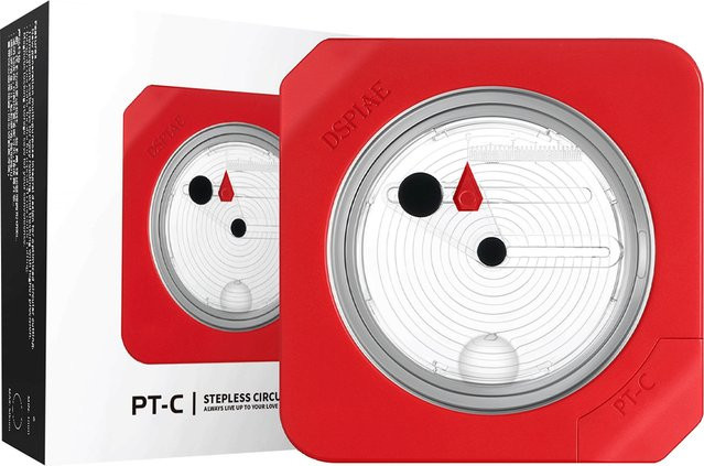 DSPIAE PT-C Integraler Kreisschneider Rot mit Wolfram-Schneidbit und Anti-Rutsch-Pad aus Aluminiumlegierung und ABS, B/T/H: 9,55 x 9,55 x 3,1 cm - Bild 1
