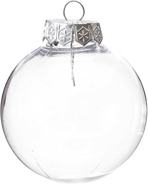Rico Design Weihnachtskugel aus Kunststoff in Transparent, Durchmesser: 7 cm - Bild 1