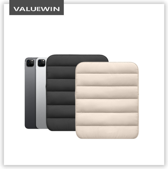 ValueWin Puffy Tablet-Hülle für 9–11 Zoll, iPad Air und iPad Pro 11, Schwarz - Bild 1