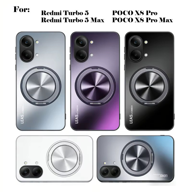 AG Frosted 360 Grad Auto-Magnetische Drehhalterung mit Acryl-Abdeckung für POCO X8 Pro und POCO X8 Pro Max in Schwarz - Bild 2