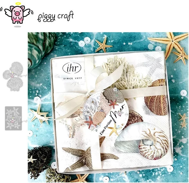 Piggy Craft Metall-Stanzformen für Scrapbook und Bastelarbeiten mit Muschel- und Seestern-Motiven - Bild 1