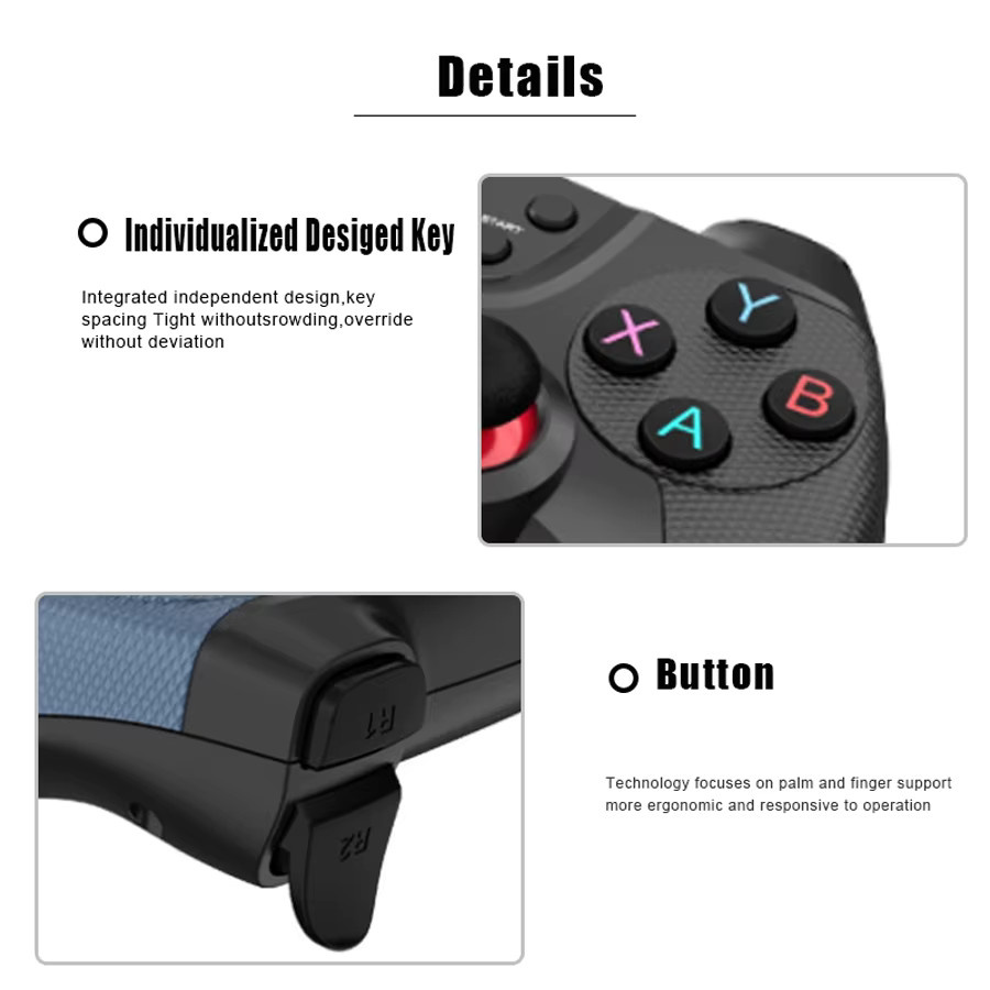 AyeBeau Bluetooth Gaming Controller in Schwarz für Android, PC und TV-Box - Bild 3
