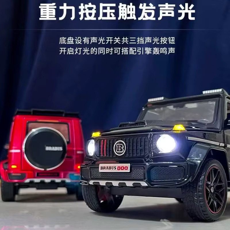 WELLY Brabus G800 Diecast Auto Modell, Maßstab 1:24, Metall, Rot, mit Licht und Sound - Bild 5