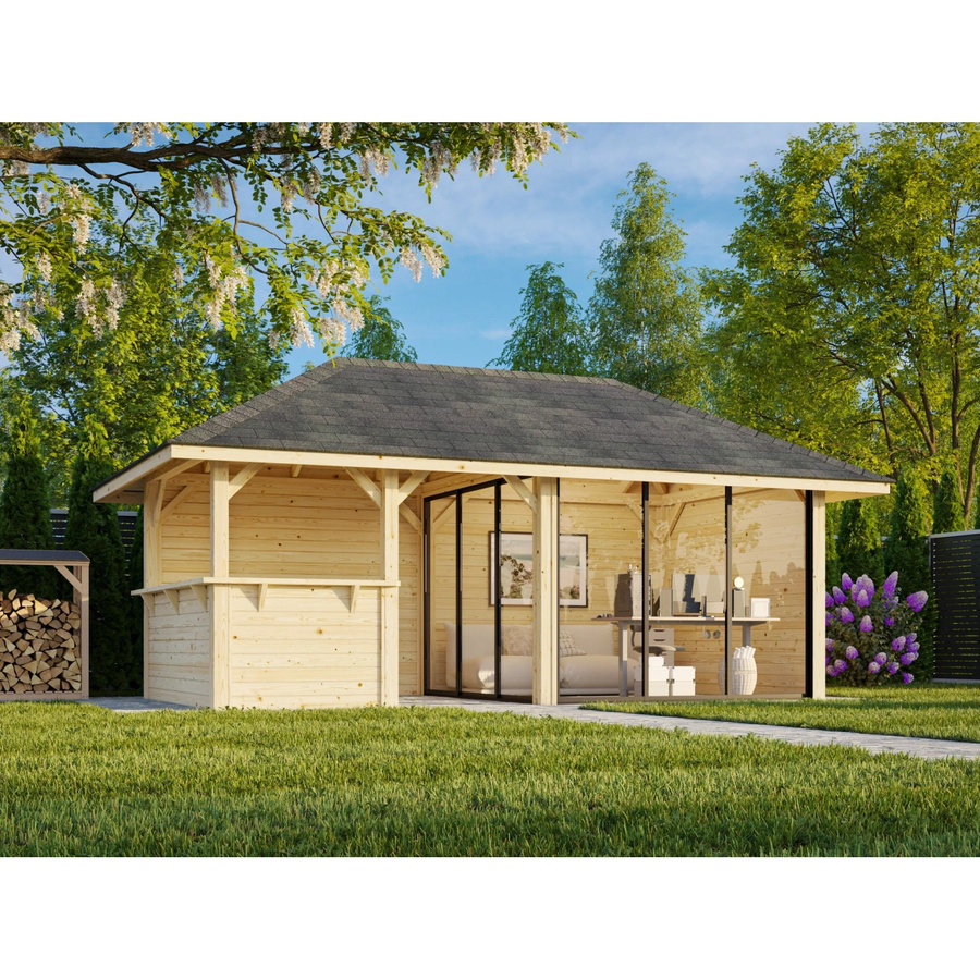 Palmako Pavillon Bianca Set 507 Slide Plus, Farbe Weiß, B x T: 588 x 300 cm - Bild 2