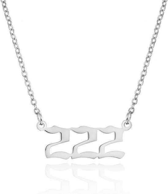 Wucifang Jewelry Halskette Edelstahl, Engel Nummer, 45cm, Unisex - Bild 1