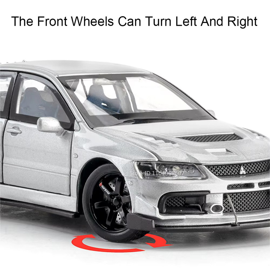 RMZ city Mitsubishi Lancer Evolution Sportwagen, 1:32, Metalldruckguss, mit Licht und Sound - Bild 2