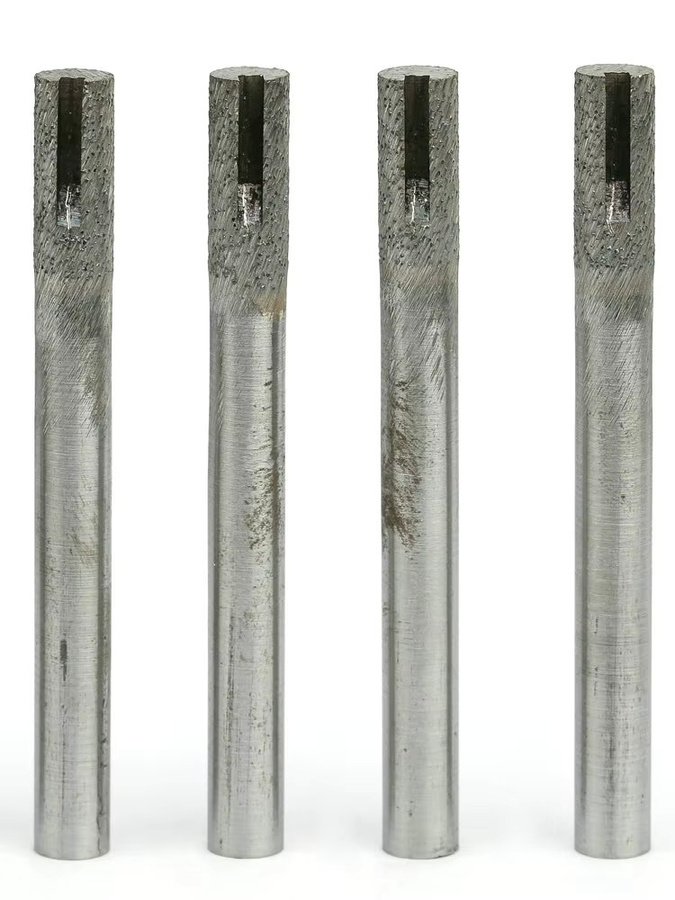 STECHTOL Diamant-CNC-Fräser mit Nut für Granit und Stein, silberfarben, 6 mm flaches Ende - Bild 3