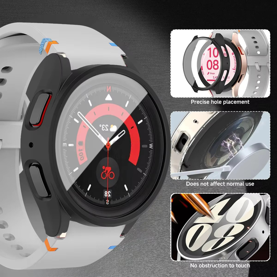 Geekthink Uhrenarmband und Hülle für Samsung Galaxy Watch 7 6, Silikon - Bild 1