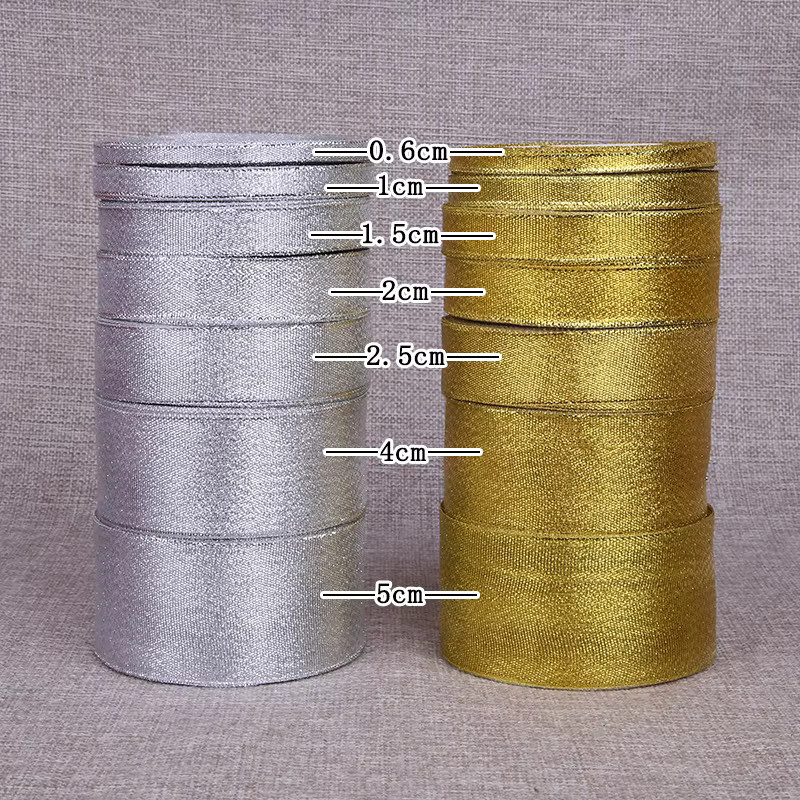 Wusmart Metallic Glitter Band in Gold und Silber für Geschenkverpackungen und DIY-Bastelarbeiten - Bild 2