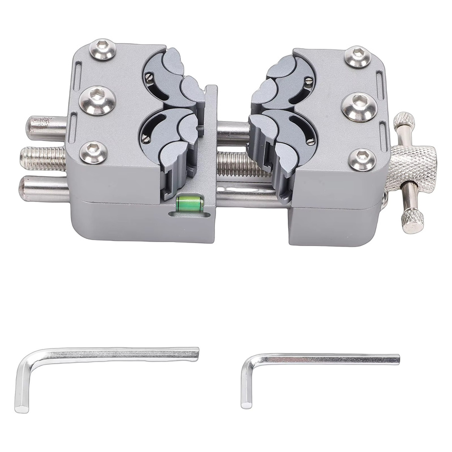 Fractal Vise Mini-Tischschraubstock aus 304 Edelstahl mit Amboss und Mehrfachbacken-Design in Silber - Bild 3