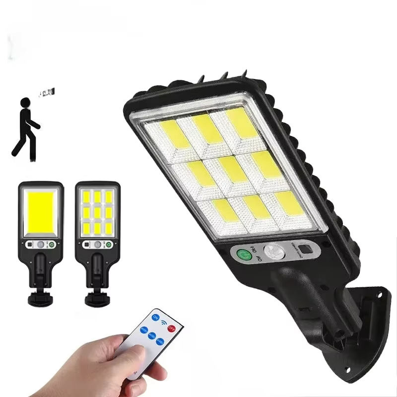 LONGRIVER Solar-COB-LED-Wandleuchte mit Bewegungsmelder in Schwarz für Garten und Hof - Bild 5