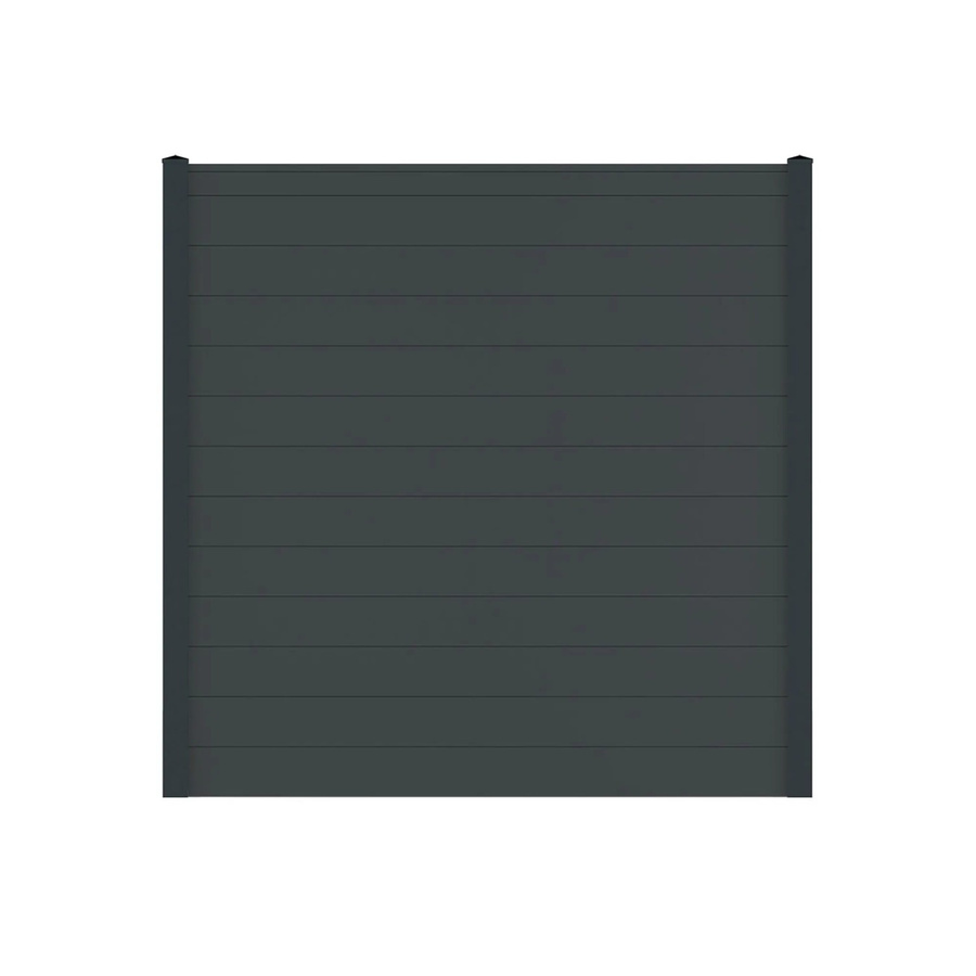 Vidual Sichtschutzzaun Snap 140 zum Aufdübeln aus Aluminium in Anthrazit, Höhe: 175 cm, Breite: 33,68 m - Bild 2