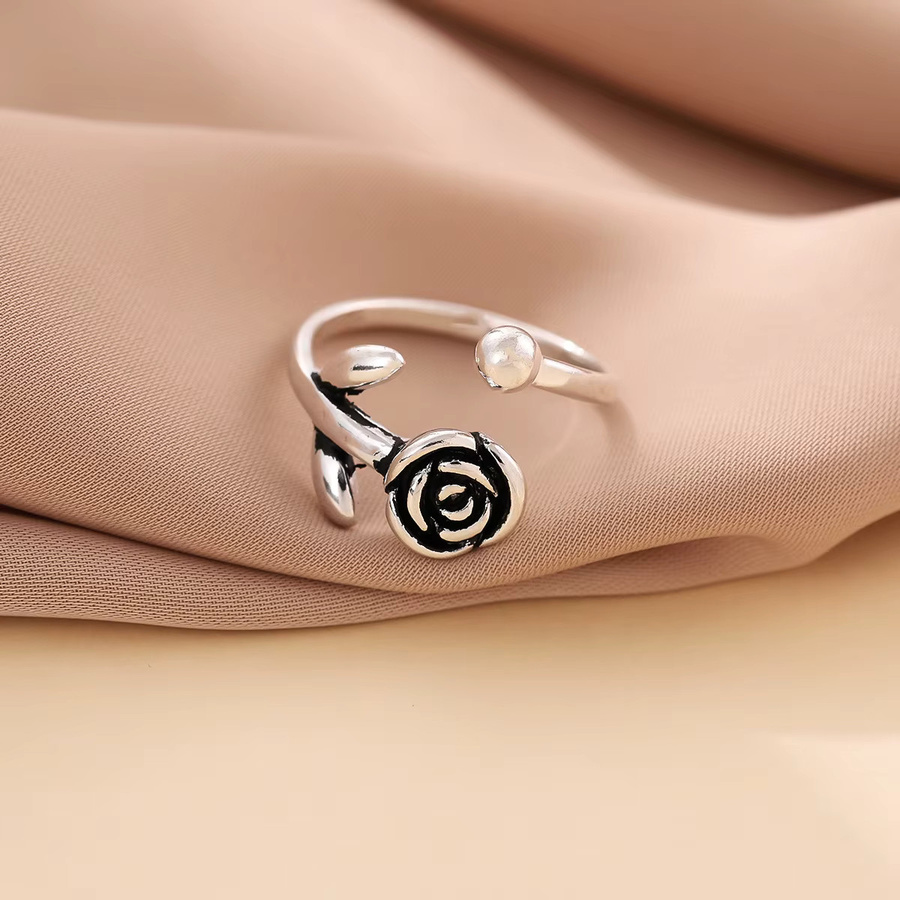 Ring 925 Silber, Rose Blume, Damen - Bild 2
