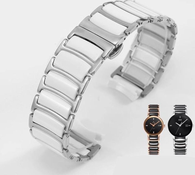 Rado Uhrenarmband Edelstahl, Keramik, Silber, Weiß, Unisex - Bild 1