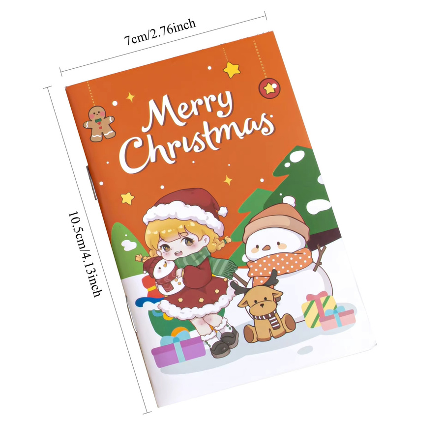 24er Set TWBEB Weihnachtliche Cartoon Notizbücher mit Softcover, Linierte Übungshefte für Schüler, Mehrfarbig - Bild 5