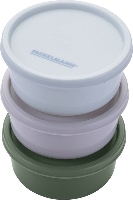 Fackelmann Snack Box Be The Move, 3er Set, rund, Mehrfarbig, Durchmesser: 8 cm - Bild 1