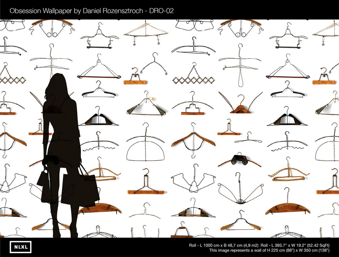 NLXL Tapete Obsession 02 DRO-02 in Weiß mit abstraktem modernem Design aus Textil und Papier - Bild 2