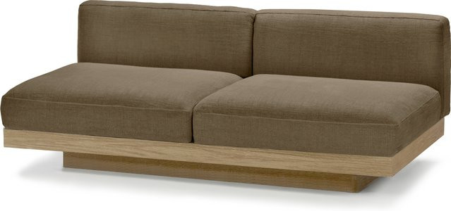 Serax Rudolph 2 Sitzer Outdoor Sofa aus Teakholz mit beigen Polstern - Bild 1