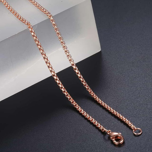 KenLy Halskette Edelstahl, Roségold, Unisex - Bild 1