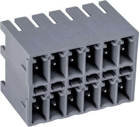 PTR Hartmann Stiftleiste Standard in Grau mit 10 Polzahlen und 3,5 mm Rastermaß - Bild 1