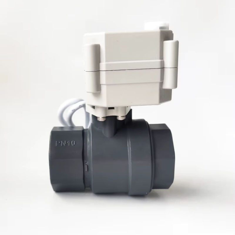 Tsai Fan DN25 motorisierter Kugelhahn mit voller Bohrung aus PVC, 1 Zoll, elektrisches Ventil für Regenwasserabfluss - Bild 2
