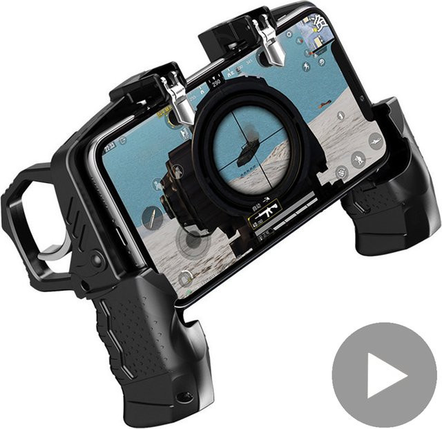 AyeBeau Mobiler Controller Black – Mini Gaming-Steuerung und Trigger-Gamepad für iPhone und Android zur Nutzung bei Shooter-Spielen wie PUBG und Free Fire - Bild 1