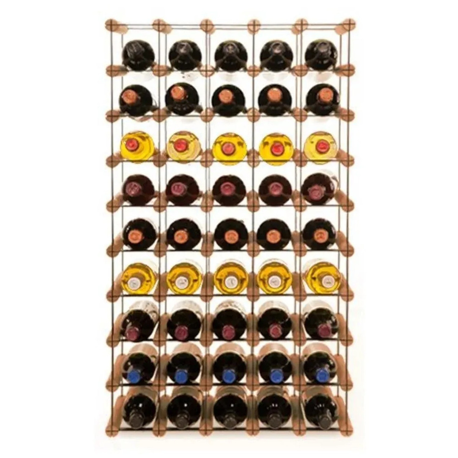 PROREGAL Modulares Weinregal Vinotega Mod aus massivem Kiefernholz, Braun geölt, H x B x T: 92,5 x 52,5 x 24,5 cm - Bild 2