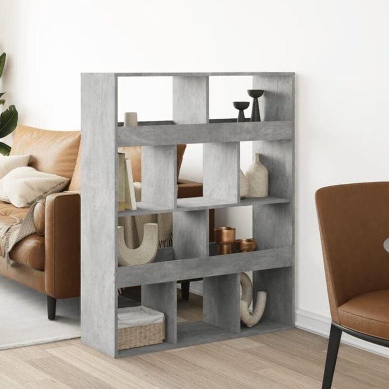 Raumteiler Vidaxl aus Holzwerkstoff in Grau, klassisch und modern, B/T/H: 100 x 33 x 125,5 cm - Bild 1