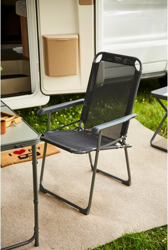 Siena Garden Campingstuhl Comfort aus Aluminium und Textilene in Anthrazit, B/T/H: 69,5 x 57,5 x 95 cm - Bild 2