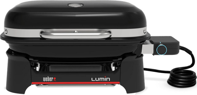 Weber LUMIN Compact Elektrogrill, schwarz, B/T/H: 59 x 42 x 57 cm - Bild 1
