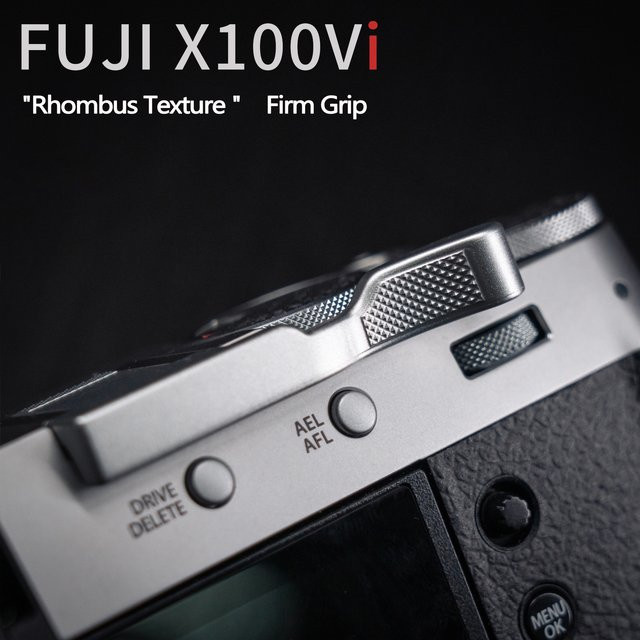 Fujifilm Aluminium-Metall-Handgriff für X100V und X100VI Kompaktkameras in Silber - Bild 1