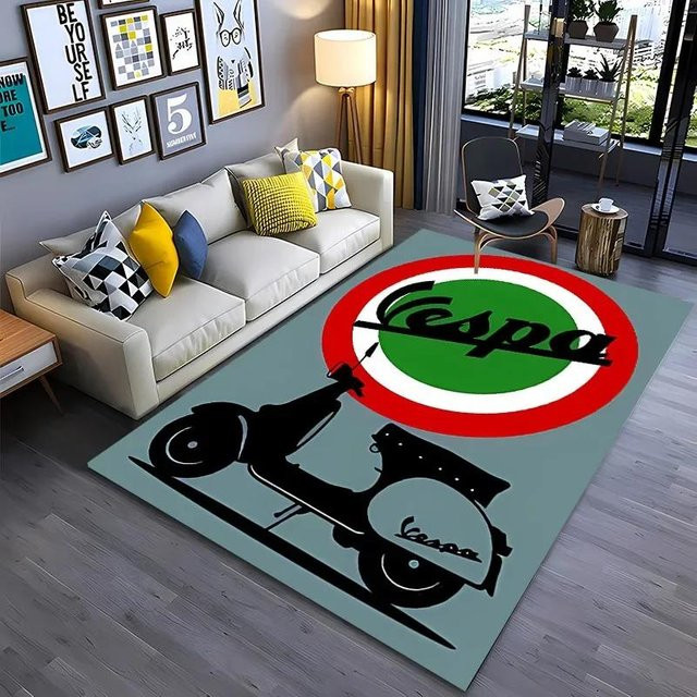 Karpetti V-Vespa Moto Modern Mode Teppich, Mehrfarbig, B/T: 120 x 100 cm - Bild 1