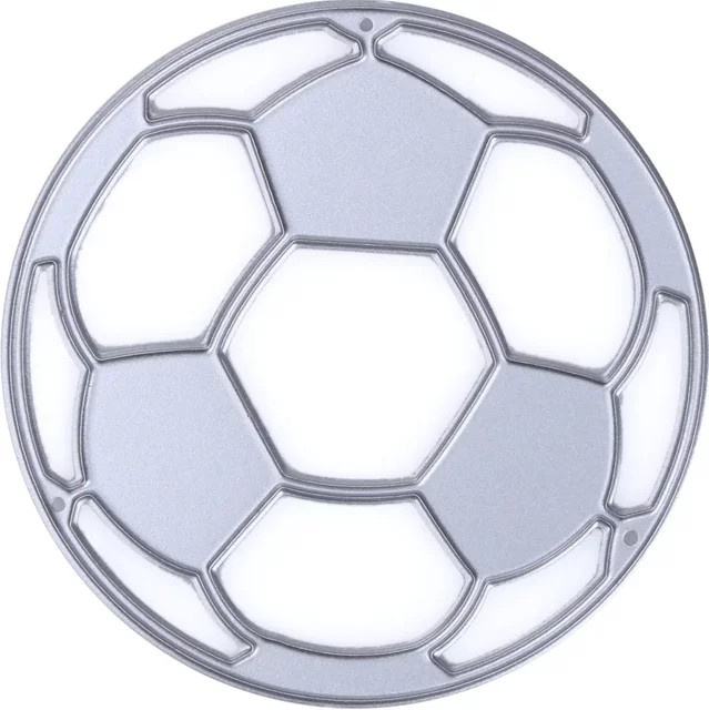 Fußball Stanzformen Schablone aus Kohlenstoffstahl in Silber für DIY Scrapbook und Papierkunst - Bild 1