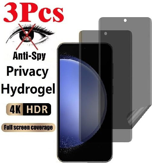 3er-Set Anti-Spy Privatsphäre Hydrogel Displayschutz für Vivo G2 T3x T3 Ultra Lite 5G iQOO Neo9 Neo9s Pro Plus Neo 10 Pro Transparent - Bild 1