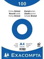 Exacompta Karteikarten DIN A4 blanko weiß aus Papier - Bild 1