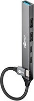 Goobay Slim 5-Port USB-Hub USB-C auf USB-C und USB-A USB 3.2 Gen1, Grau - Bild 1