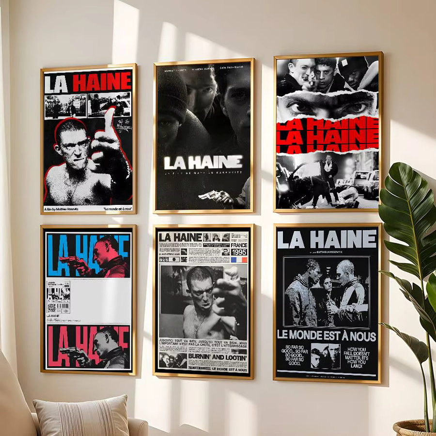 Wasserdichter Wandkunstaufkleber Film La Haine Poster in Mehrfarbig für dein Wohnzimmer oder deine Bar - Bild 2