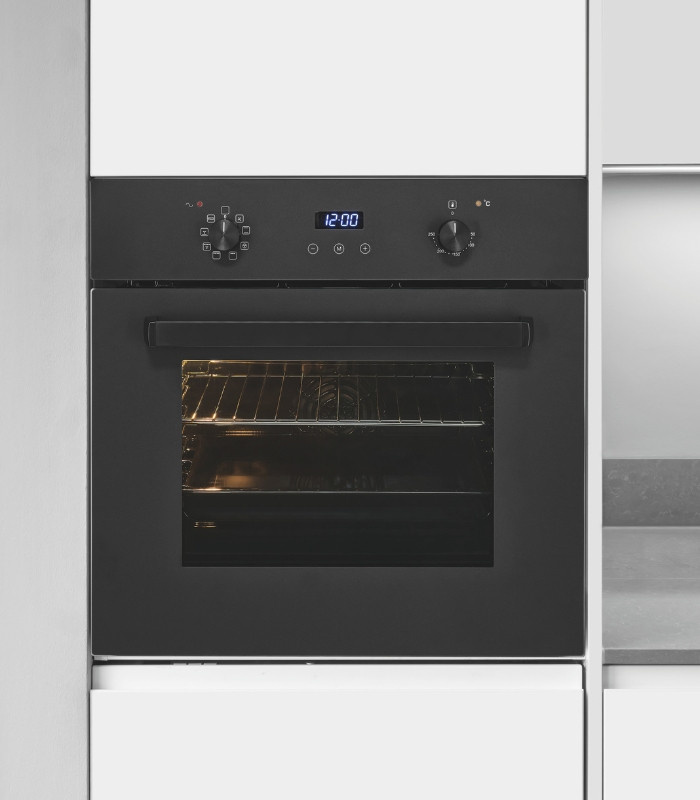 Einbaubackofen EBE367-H-120 Exquisit in Mattschwarz mit Heißluft, Grill und Ober-/Unterhitze - Bild 4