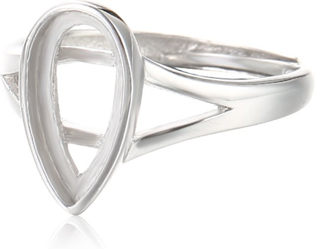 HAOLYNJOY Ringrohling, 925 Silber, tropfenförmig, Unisex - Bild 1