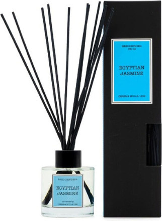 Cereria Molla Reed Diffuser Egyptian Jasmine mit Glasflasche in Transparent