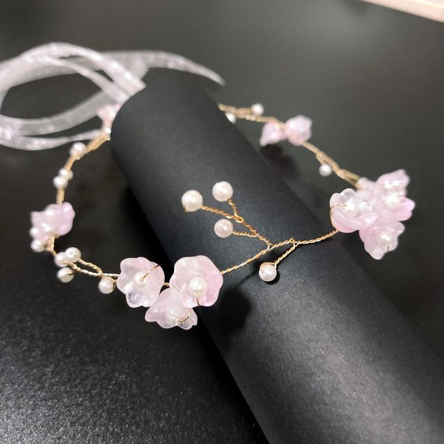 isa happy day Stirnband, Rosa, Perle, Damen, Hochzeit - Bild 1