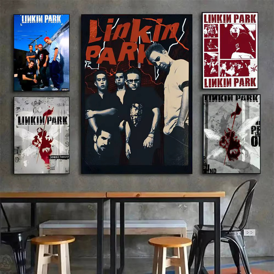 Trends International Linkin Park Poster, selbstklebender Wandaufkleber aus Papier, Mehrfarbig, Breite: 20,0 cm, Höhe: 20,0 cm - Bild 3