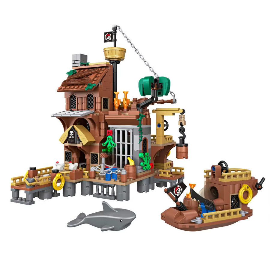 ZKZC MOC Stadtansicht Piratenschiff, Modell Bausteine, 756 Teile - Bild 4