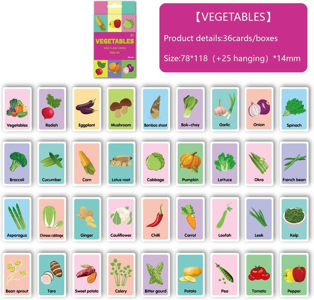 Fashnics Lernkarte, Tierform, 36-teiliges Set, Lernspielzeug - Bild 1