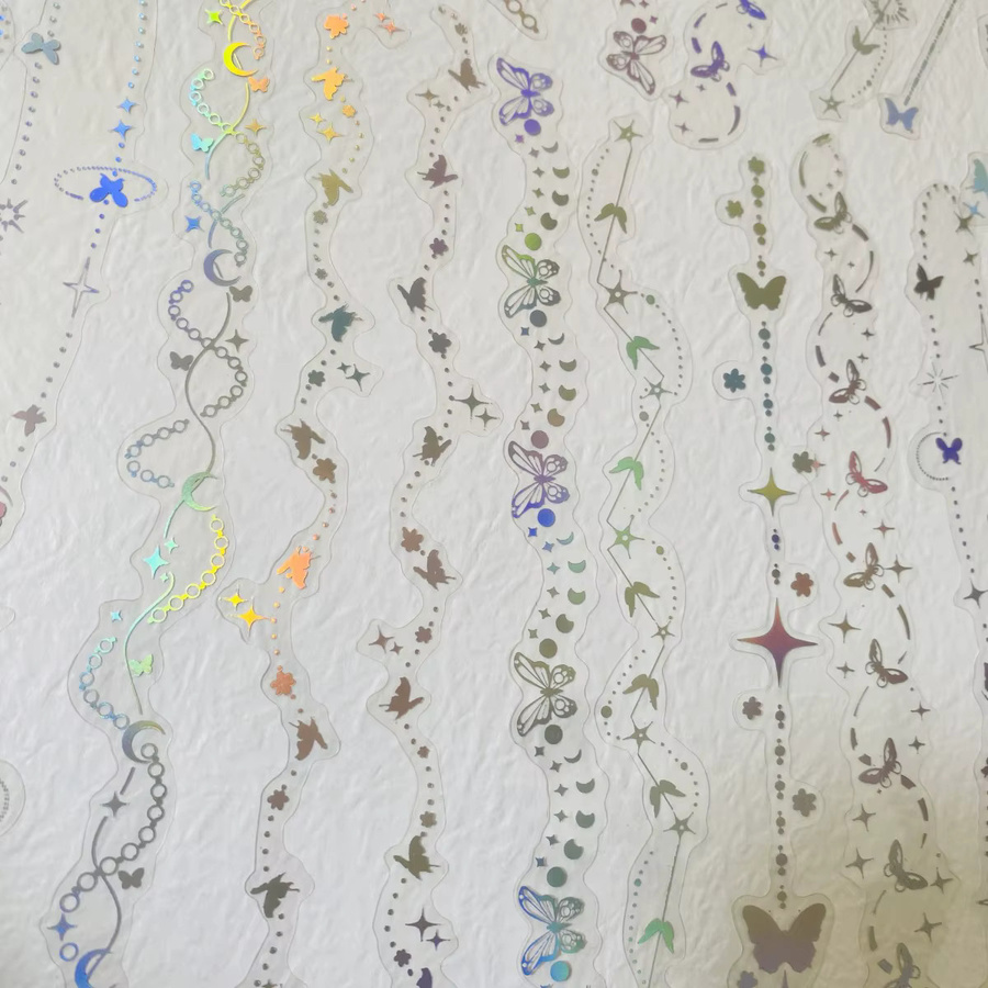 Journamm 20 Stück Blumen-Schmetterlinge Aufkleber aus Kunststoff in Multicolour für Scrapbooking und DIY Basteldekoration - Bild 1