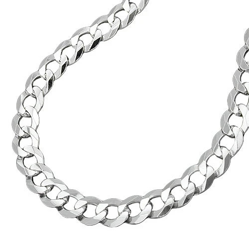 SIGO Panzerkette flach, 925 Silber, 55 cm, Unisex - Bild 1