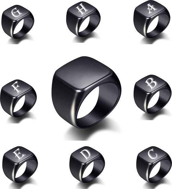 VQYSKO Ring Edelstahl, Schwarz, Unisex, 18 mm breit - Bild 1