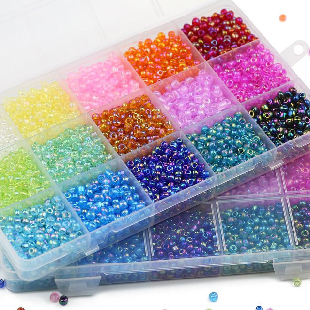 YHBZRET Glasperlen, 15 Farben, 2/3/4mm, Unisex - Bild 1